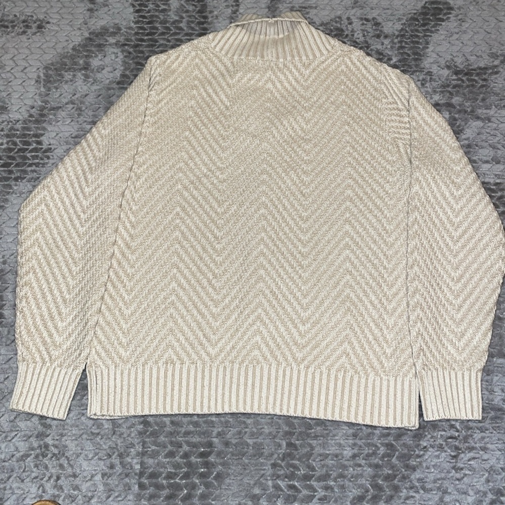 Men's Shawl Collared Sweater Cardigan - Goodfellow & Co‚ Cream. Size Medium - Picture 4 of 10